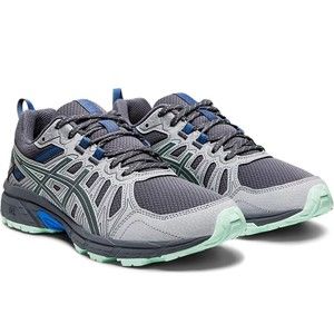 ASICS Gel-Venture 7 Sz 9 Gray Mint Trail Running Shoes 1012A476 Women